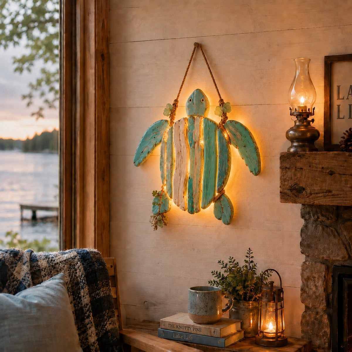 The Driftwood Fish — Lit Coastal Wall Decor — 8