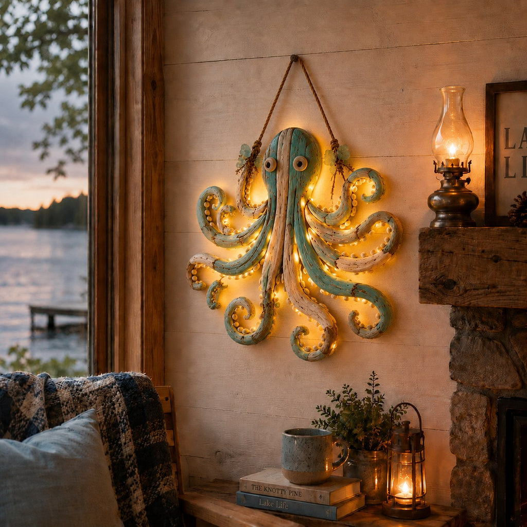 The Driftwood Fish — Lit Coastal Wall Decor — 9