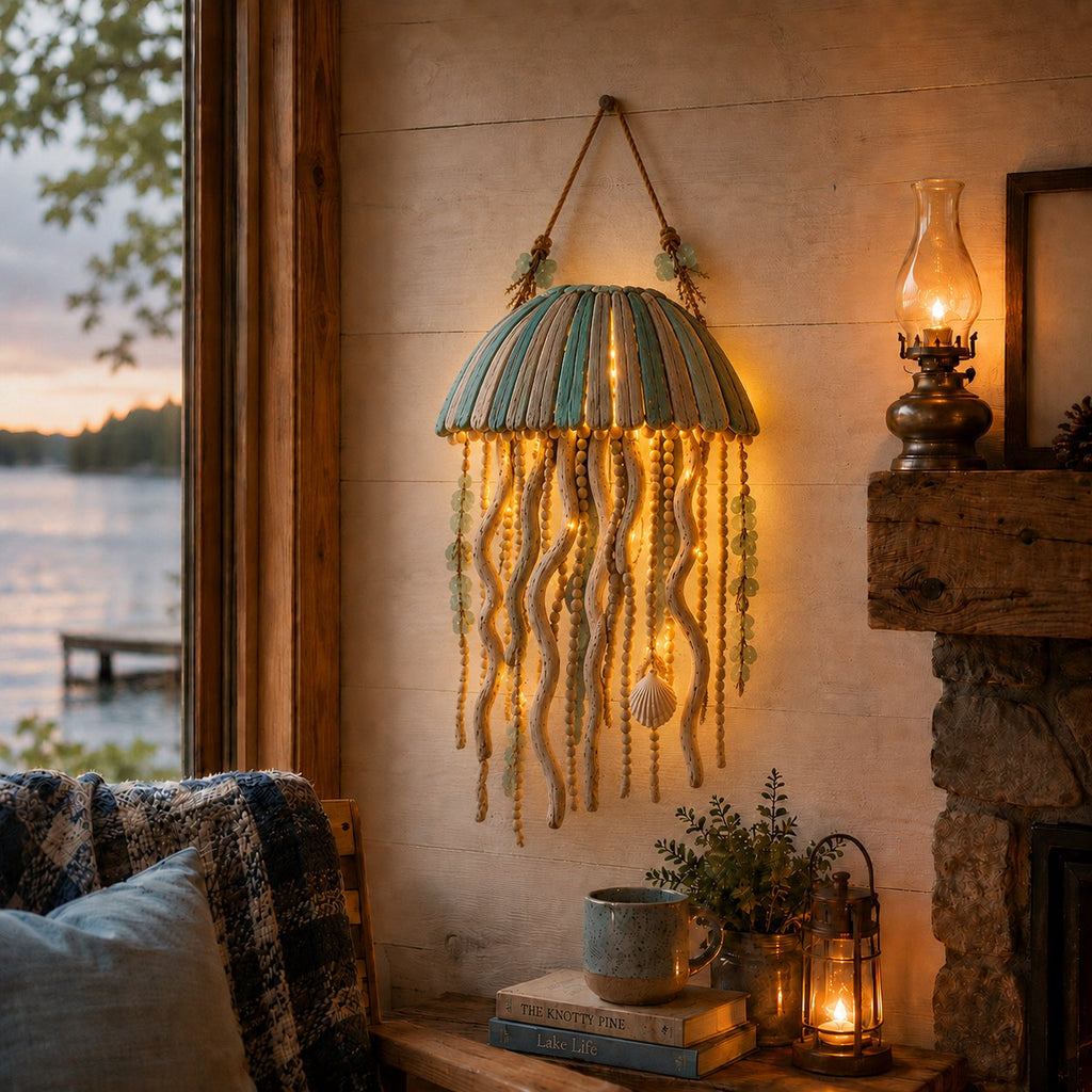 The Driftwood Fish — Lit Coastal Wall Decor — 12