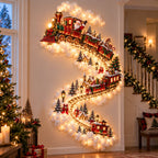 The Front Door, December — Berry Wreath + Christmas Trail + Solar Torch pair — 5
