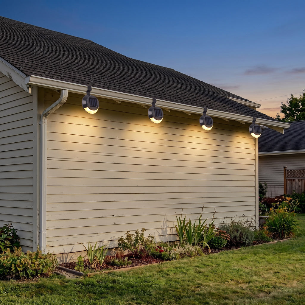 The Eave — Solar Gutter Light, black, set of four — 1