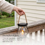 The Rail — Two Solar Flame Lanterns with Over-the-Rail Hooks — 8