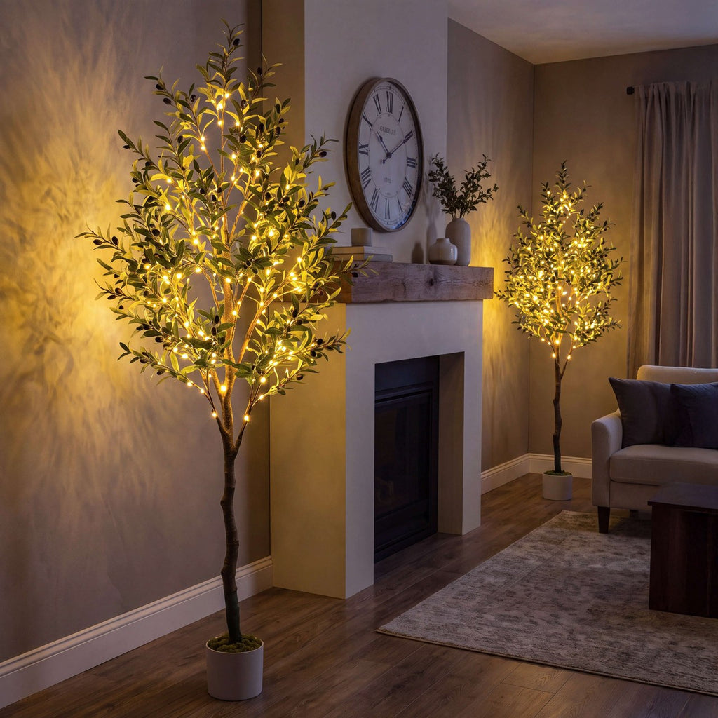 The Olive Tree — Lit Olive Tree, 5 ft — 4