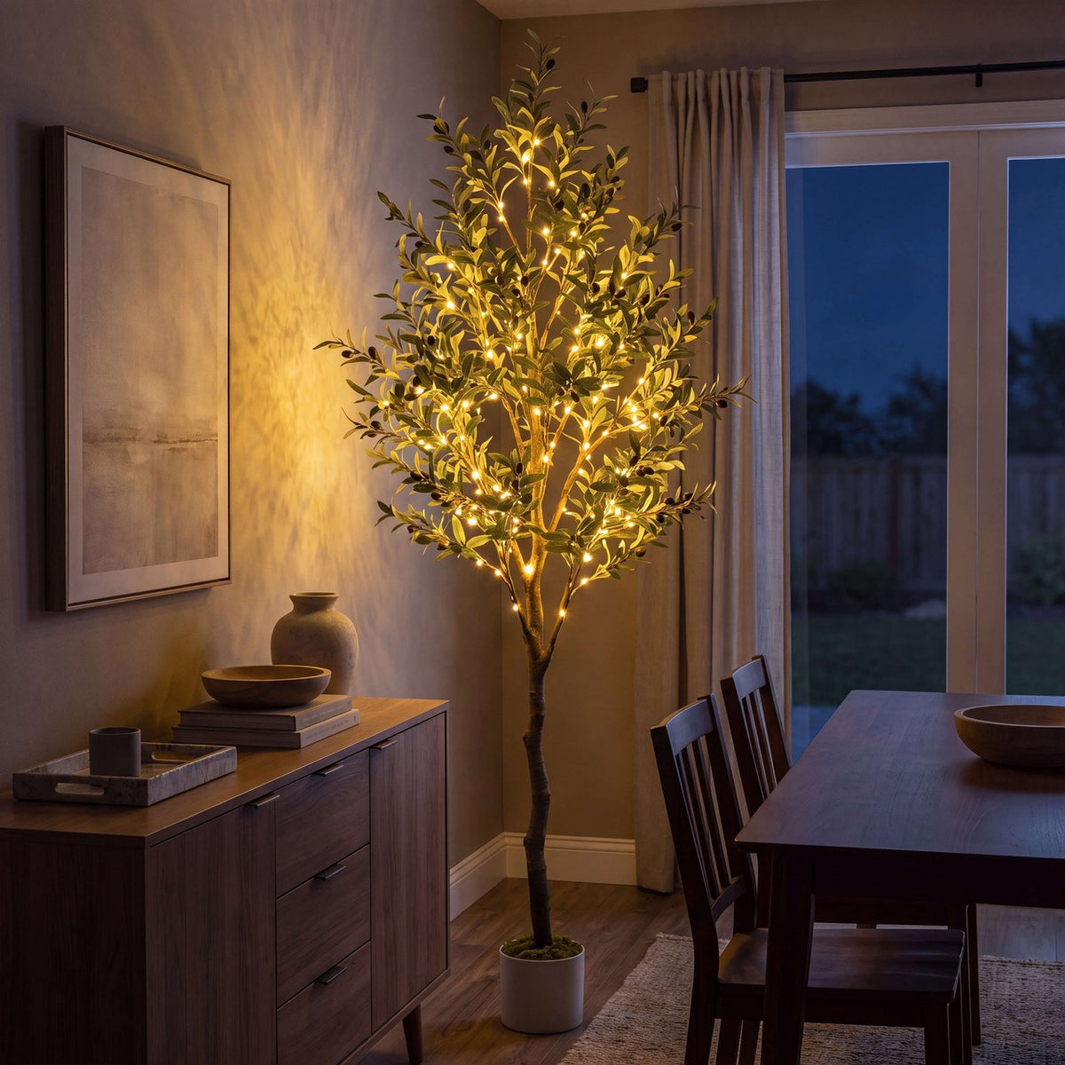 The Olive Tree — Lit Olive Tree, 5 ft — 5