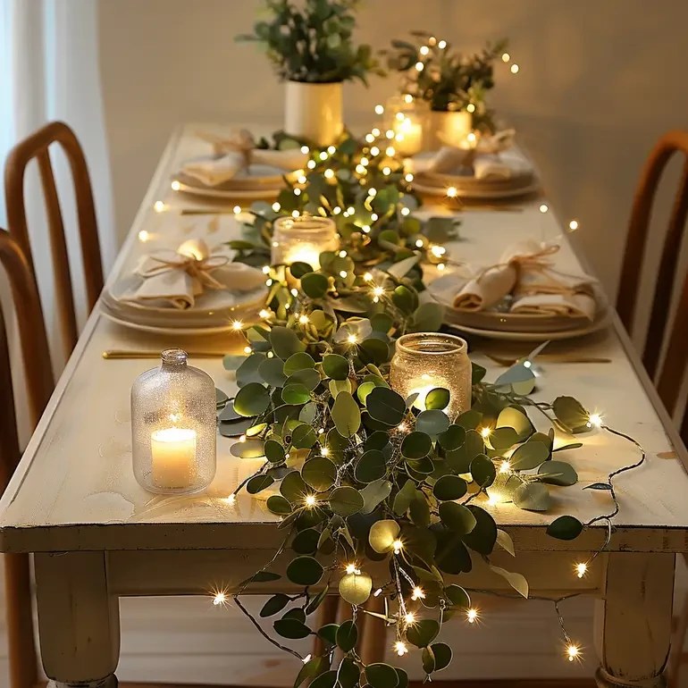 The Olive Vine — Lit Olive Garland, 67 in. — 2