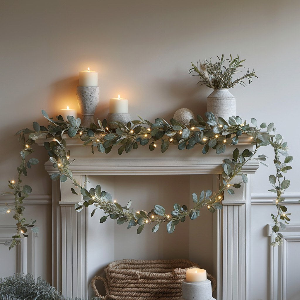 The Olive Vine — Lit Olive Garland, 67 in. — 1