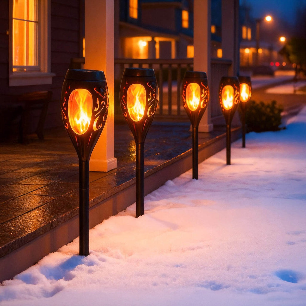 The Solar Torch — Flickering Solar Path Light, pair — 1