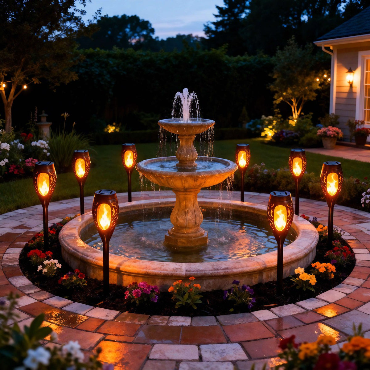 The Solar Torch — Flickering Solar Path Light, pair — 4
